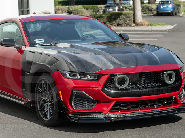 2024-UP FORD MUSTANG ECOBOOST & GT | GTV STYLE FRONT UPPER GRILLE LED AIR INTAKES